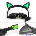 2019 Fones de ouvido com fio fones de ouvido headband do fio do gato preto