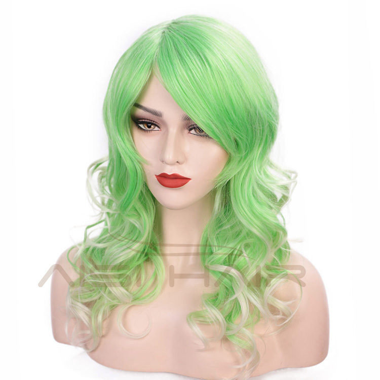 Aisi Hair High Temperature Fiber Synthetic Wigs For Black White Women Glueless Long Wavy Hair Cosplay Wigs