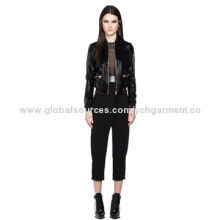 Black Bomber Lambskin Leather Jacket