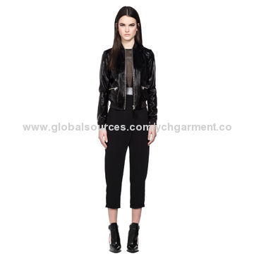Black Bomber Lambskin Leather Jacket