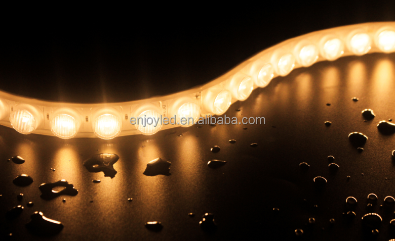 High power flexible wall washing waterproof lamp with low-voltage 24V lens 3030 bendable back lighting strip