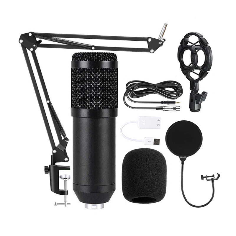 Karaoke Mobile Phones and Computers Condenser Microphone with Holder