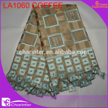 african fabrics cotton fabric big voile lace swiss voile lace charinter lace african lace fabrics LA1060 coffee