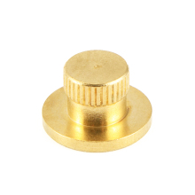 Round Cap Plug Brass Big Head Step Knurl