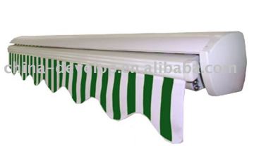 Remote control retractable awning