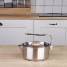 Compact Foldable Camp Kettle for Outdoor Cooking