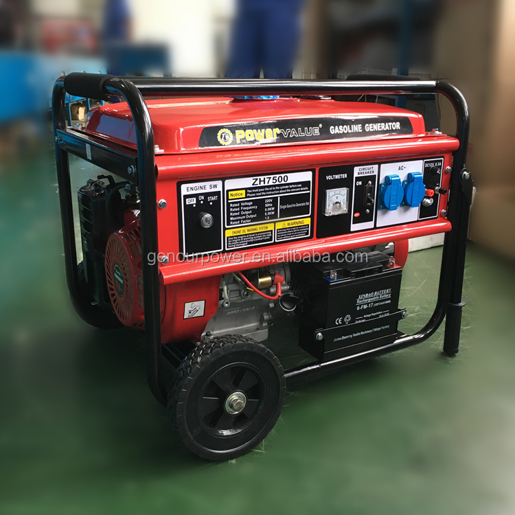 OEM Manufacturer CE Approved King Power Gasoline Generator Max Power 6kw 220v