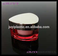 luxury acrylic jar plastic cream jar triangle shape