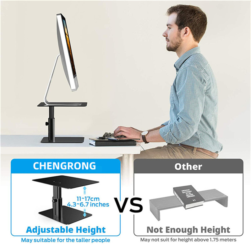 Adjustable Height Metal Desktop Stand Organizer