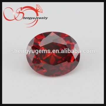 garnet gemstone oval shape cz diamonds