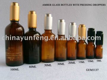 Amber Glass Bottle with Dropper