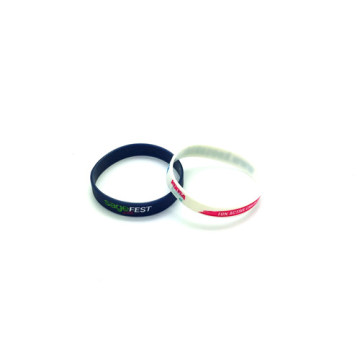 Custom Logo Infilled Junior Silicone Wristbands