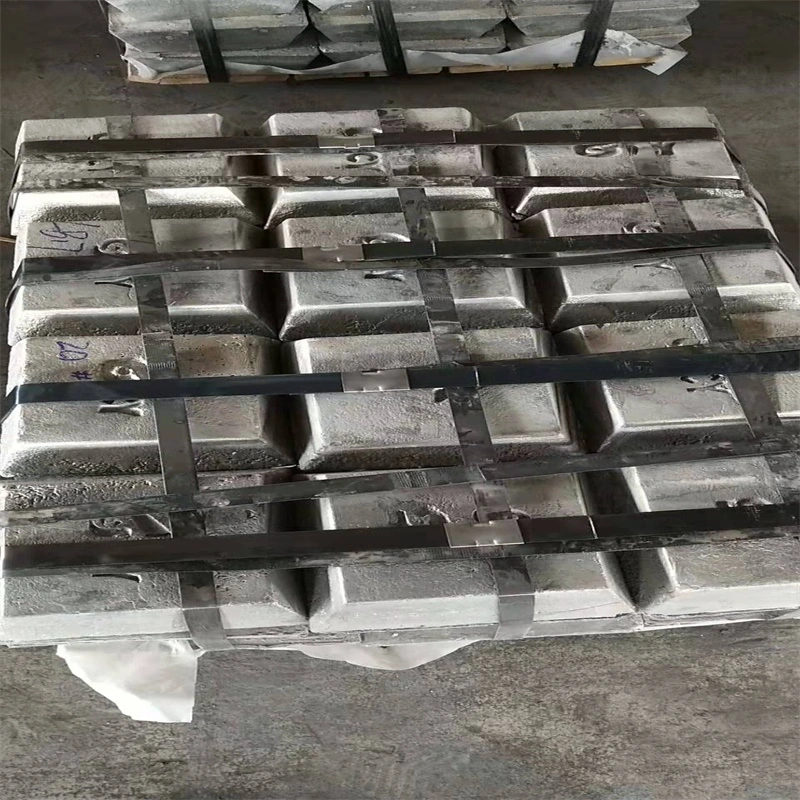 Silver-White Metal Sb Antimony Ingot