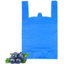 Thank You Black Plastic Carrier Packaging Grocery Shopping Bag with Logo