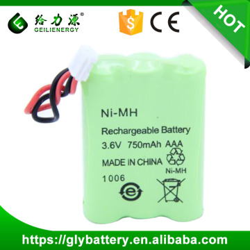 BT-1006 nimh AAA 3.6V 750mah for uniden cordless phone rechargeable battery