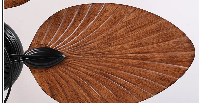 Retro Remote Control Ceiling Fan Lamp for Dining Room