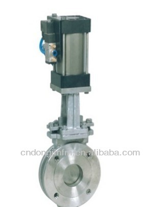 Pneumatic knife gate valves