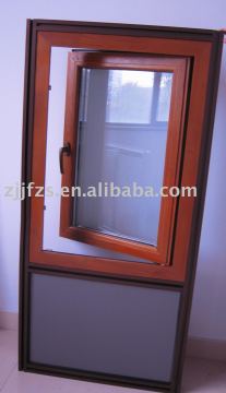 Aluminum wooden casement window, aluminum clad wood window