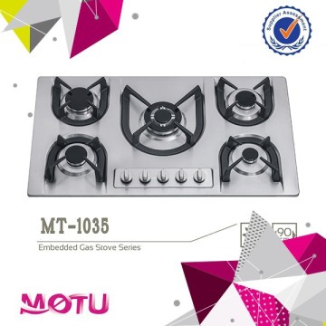 Mordern design glass panel oil burner with 5 burner