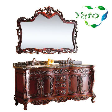Double sink bathroom furniture solid wood bathroom cabinet bathroom furnitures YC-2180 YATO