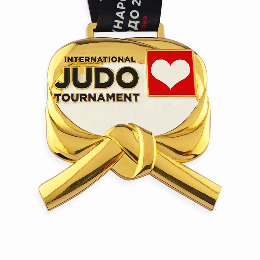 Médaille de judo international du tournoi personnalisé