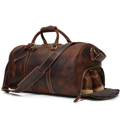 Oversized reisduffel tas leer draagtas