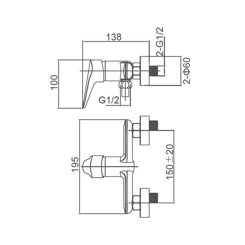 Shower mixer Bathtub and Shower