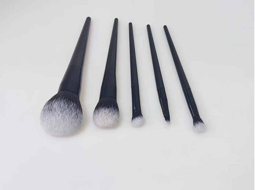 Amazon Top Selling Soft Hair Black Cosmetics Makeup Brush Set 5pcs