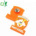 Custom Fashion Trend Button Badge Orange Soft Etikett