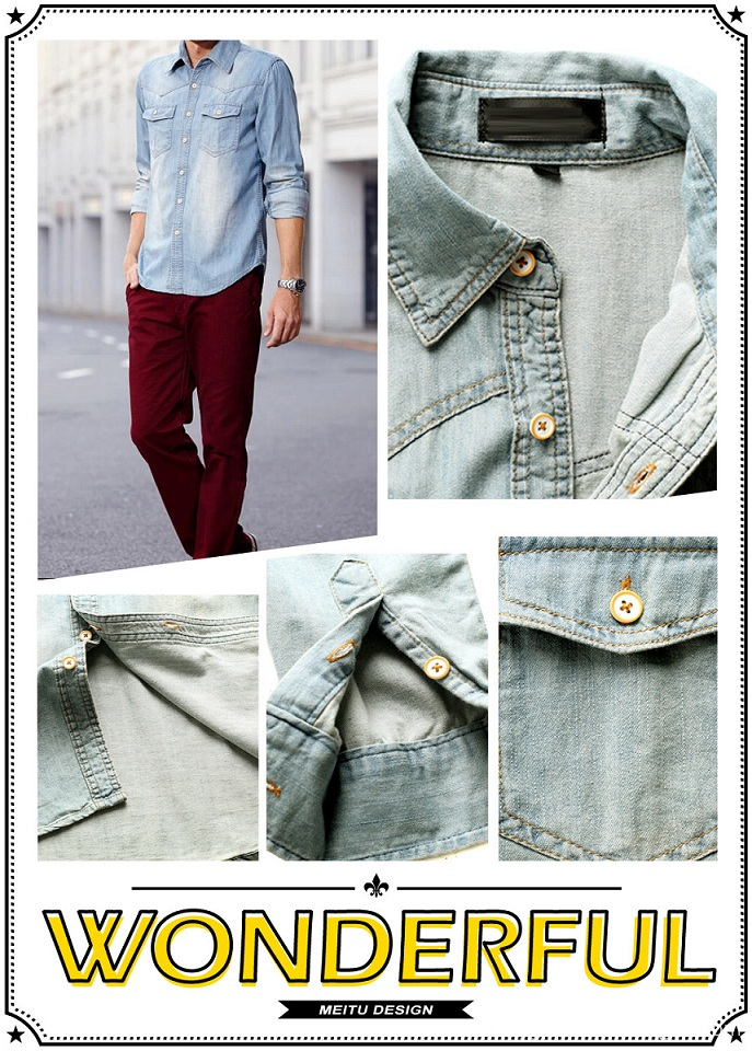 Denim Fabric Washed Shirt