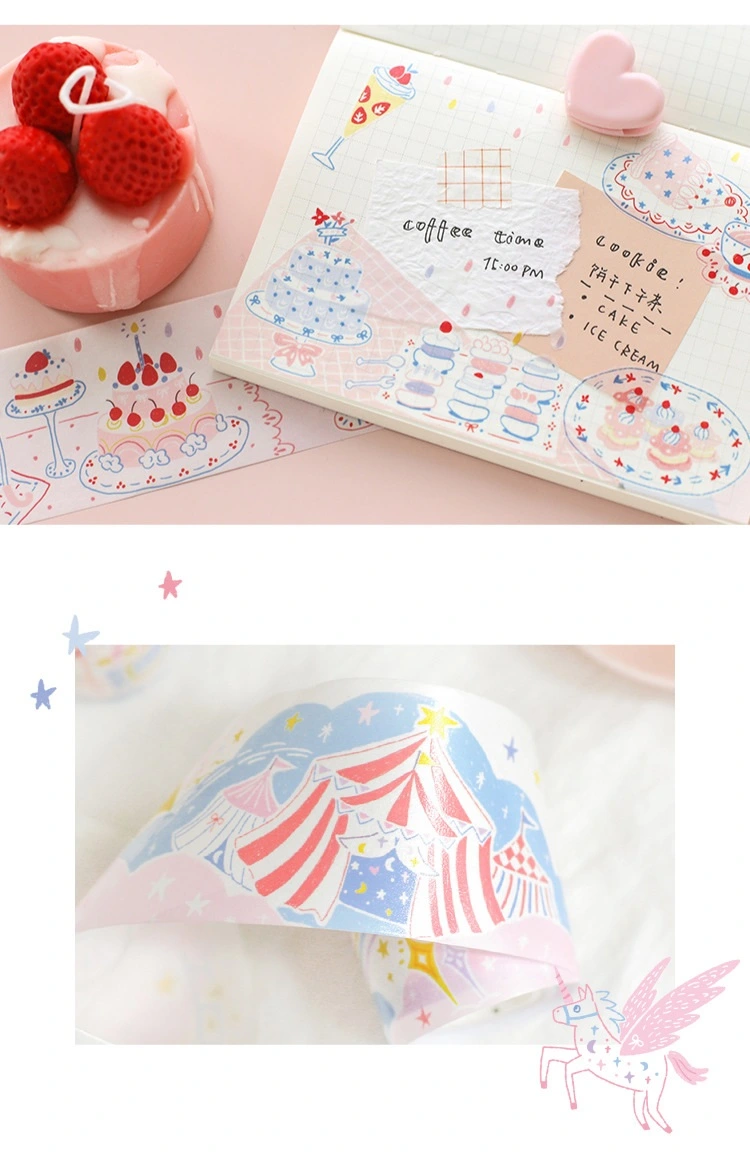 Release Paper with Special Oil Printing Masking Tape for Decoration