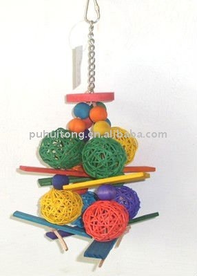 Wooden bird toy bird swing