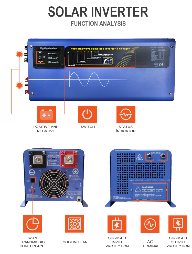 Inverter High Efficiency DC To AC PS Series Single Phase 10KW 8KW 6KW 5KW