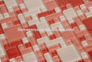 glossy glass mesh-mounted mosaic tile for weddings decoration