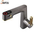Smart Digital Glass Basin Faucet with Temperature Control for Bathroom
