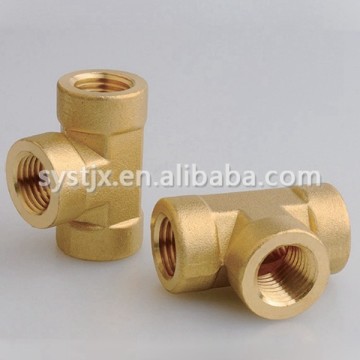 China supplier female threaded brass fitting brass tee