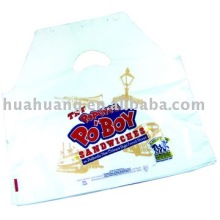 HDPE LDPE wave top die cut plastic bag