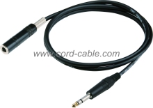 DMD Series Stereo Jack Socket to Stereo Jack Microphone Cable