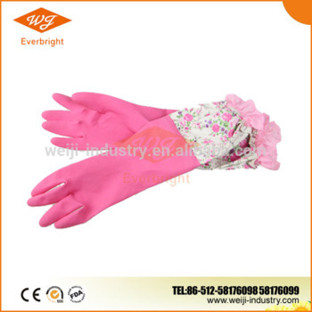 Long rubber dish washing gloves, Long latex dish washing gloves