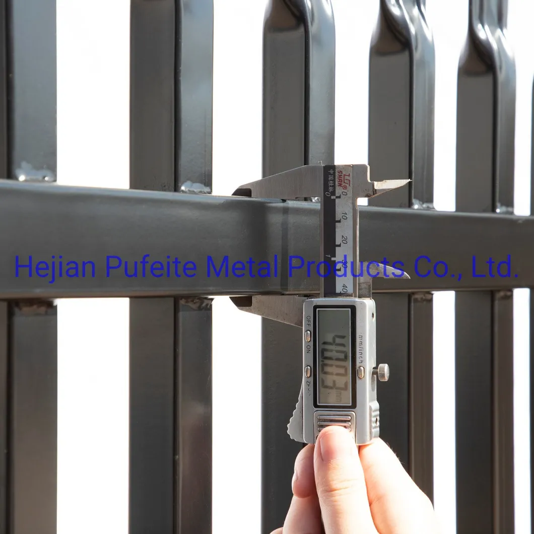 Powder Coated Black Ornamental Residential Decorative Metal Garden Fence.