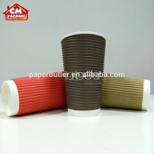Triple wall cup paper cup ripple wall cups