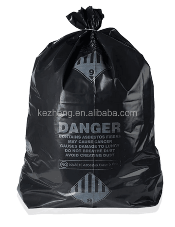 Recyclable black plastic garbege bag on roll