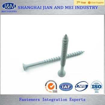 white zinc coated plastic coil drywall screw