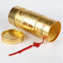 Luxury Custom Gold Round Wine Tube Gift Box