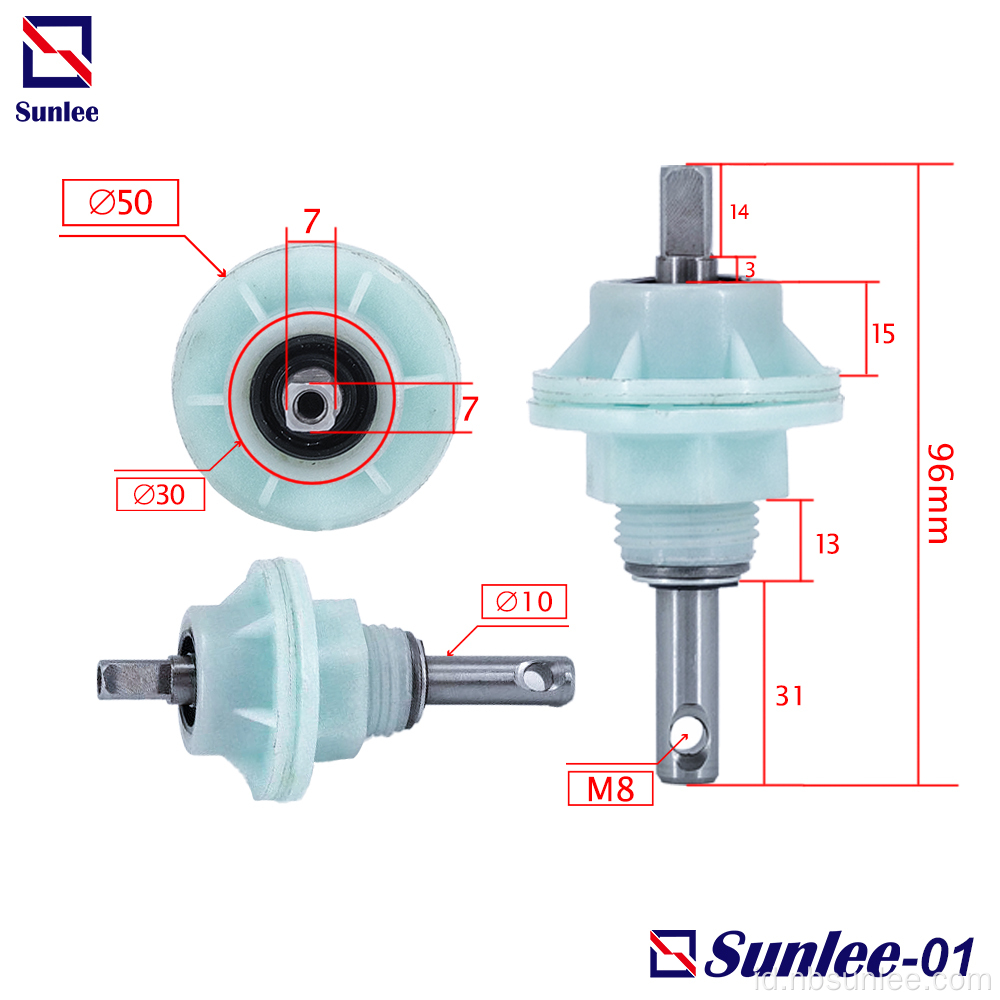 7x7mm Persegi 17mm Mesin cuci P Poros