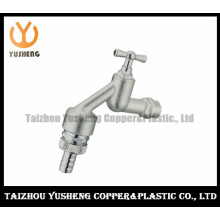 Никель-пластины Латунь водопроводный кран с т-образной алюминиевой ручкой (YS4010)