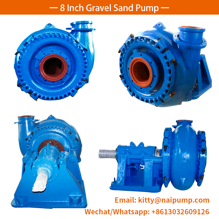 Bombas de cascalho de sucção de areia de areia de 8 polegadas