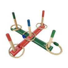 Wholesale Custom Wooden Rope Quoit Set: Ring Toss Wooden Ring Toss Game for Yard and Indoor Entertainment