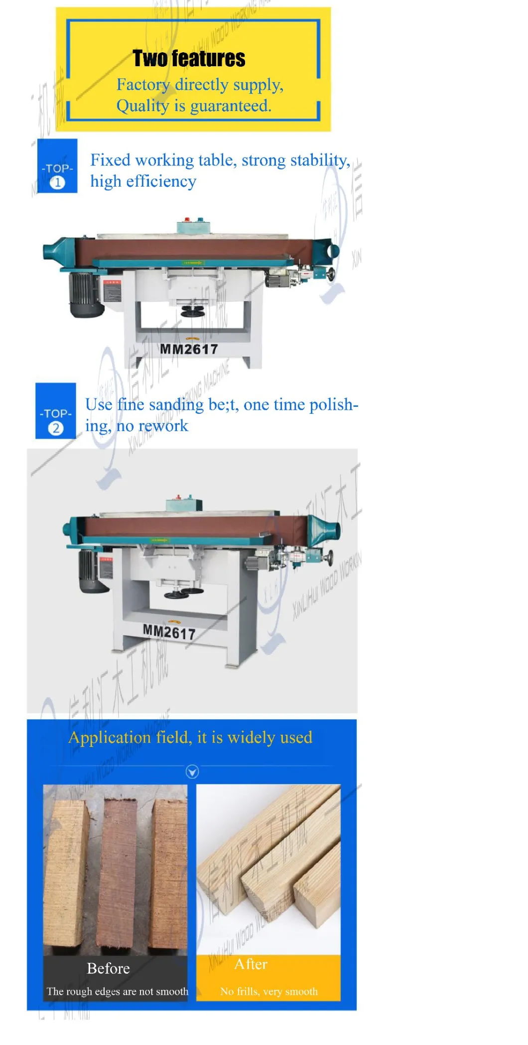 Oscillation Edge Sander Woodworking Machine/ Small Sanding Machine Manual Bamboo Sanding Sander Machine