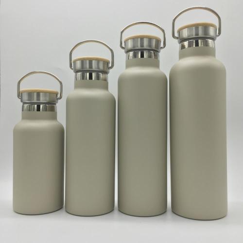 600ML Stainless Steel Water Bottle with Bamboo Lid